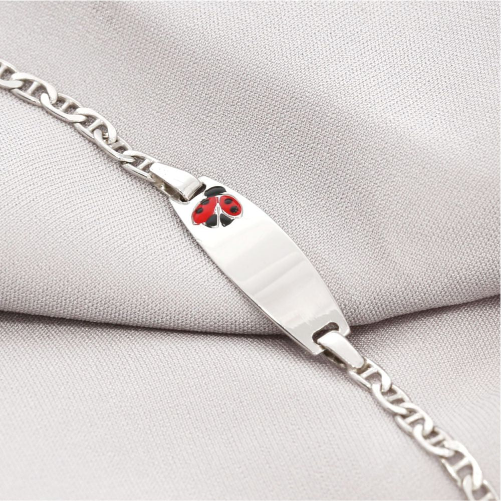 MyFamily Personalisierte Hundemarke – Marienkäfer Design, 31x41 Mm, Handbemalt & Gravierbar | Made In Italy